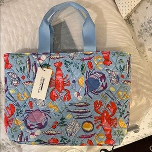 Vera Bradley Lobster and Crab Themed Tote Essential Lunch Tote